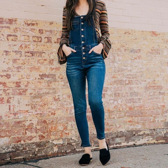 KanCan Denim - KanCan High Rise Skinny Stretch Overalls